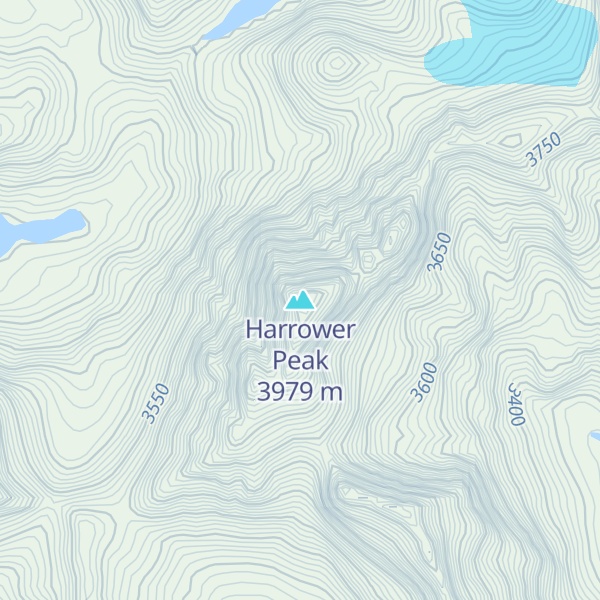 Map of Harrower Peak