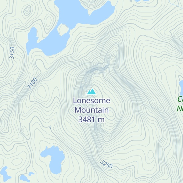 Map of Lonesome Mountain