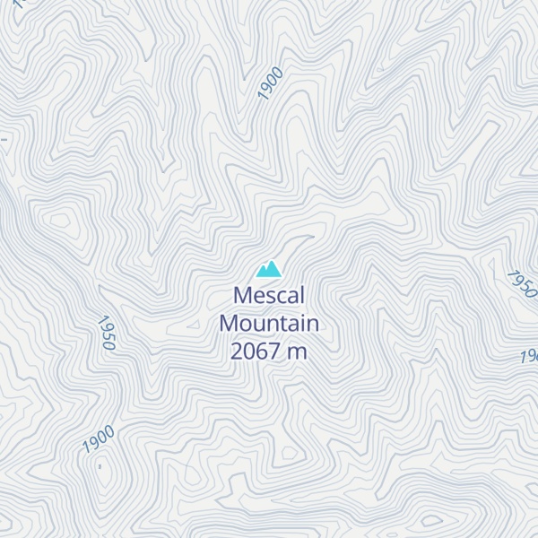 Map of Mescal Mountain