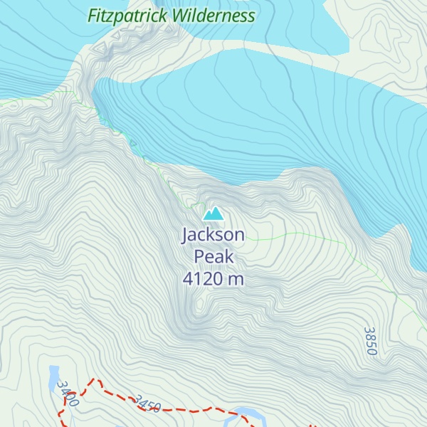 Map of Jackson Peak