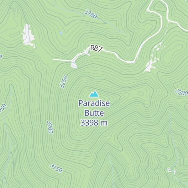 Map of Paradise Butte