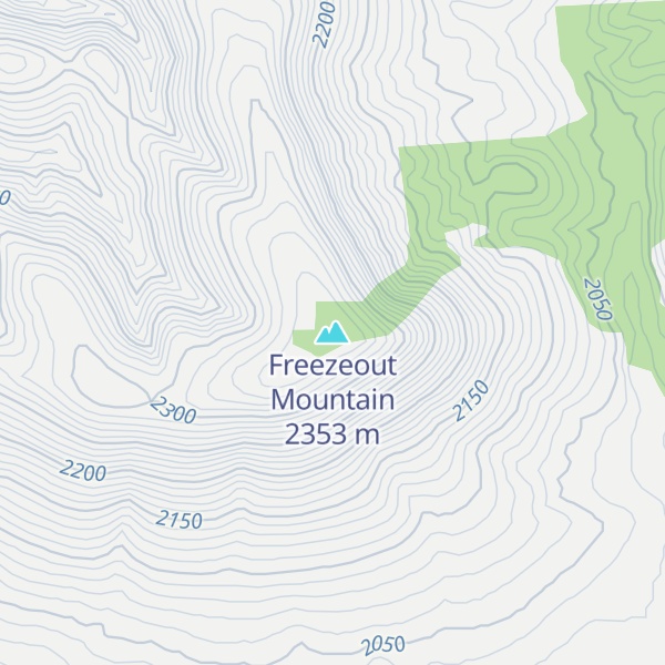 Map of Freezeout Mountain