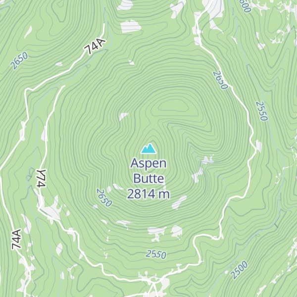 Map of Aspen Butte