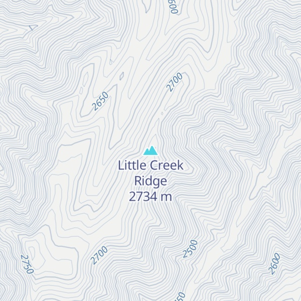 Map of Little Creek Ridge