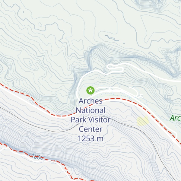 Map of Arches National Park Visitor Center