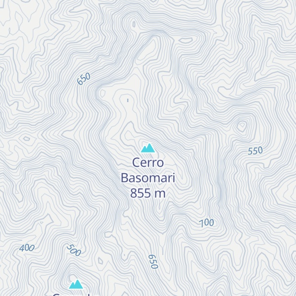 Map of Cerro Basomari