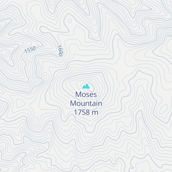 Map of Moses Mountain