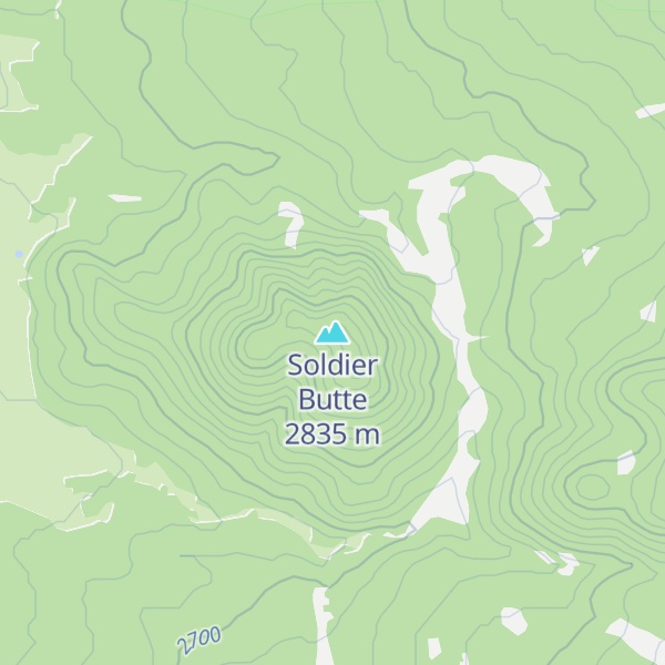 Map of Soldier Butte