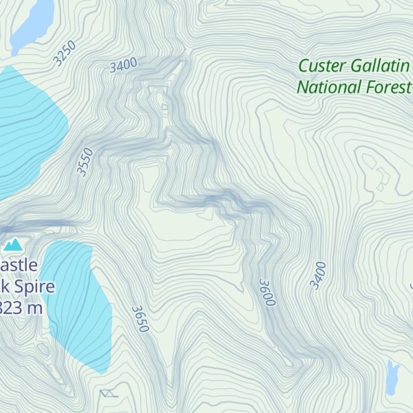 Map of Castle Mountain