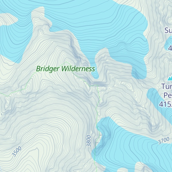 Map of Dinwoody Peak