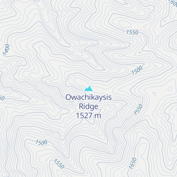 Map of Owachikaysis Ridge