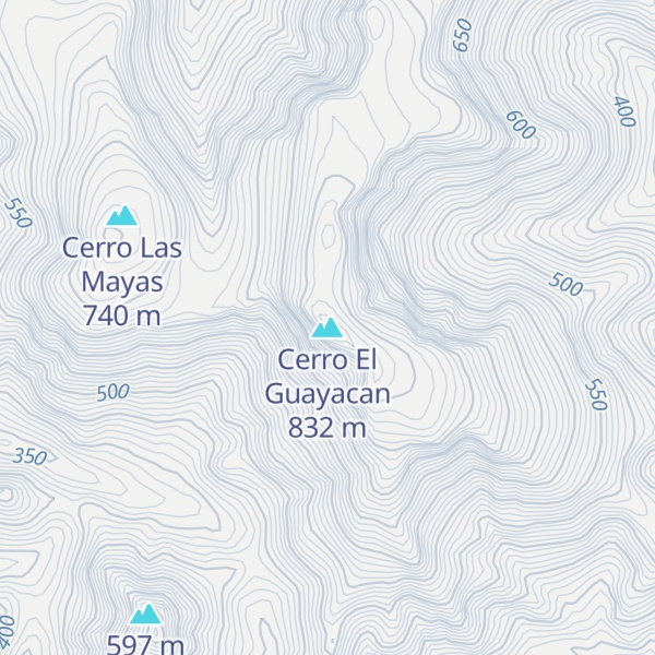 Map of Cerro El Guayacan