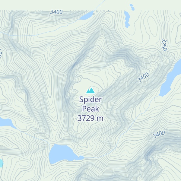 Map of Spider Peak