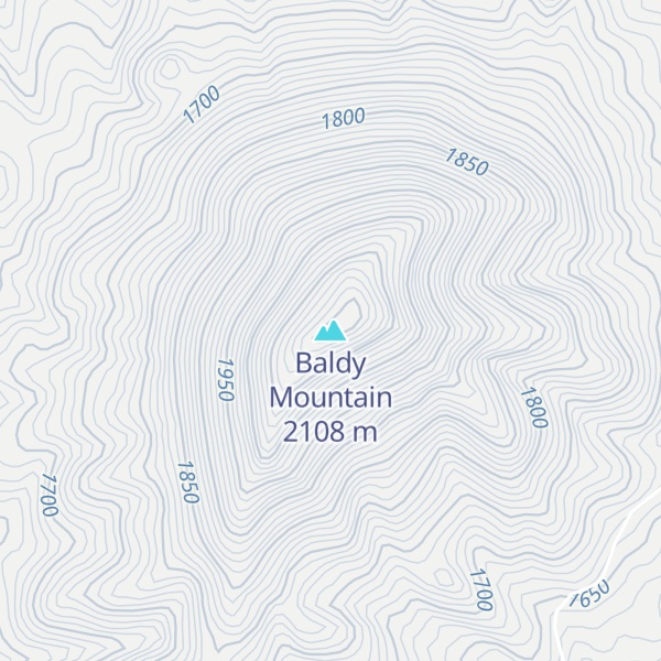 Map of Baldy Mountain