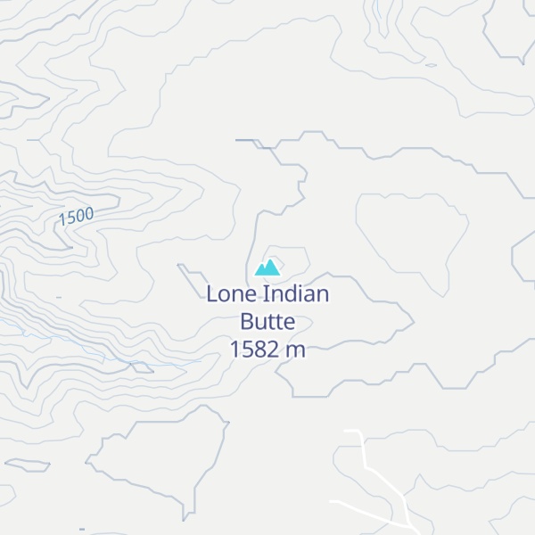 Map of Lone Indian Butte