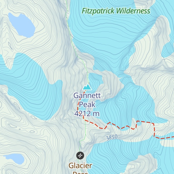 Map of Gannett Peak