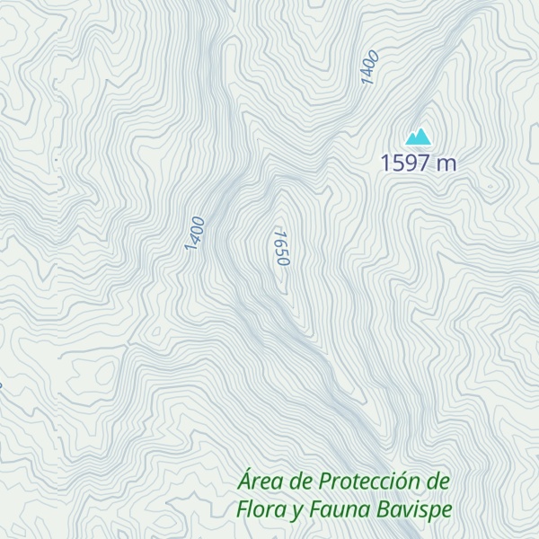 Map of Cerro Los Potrillos