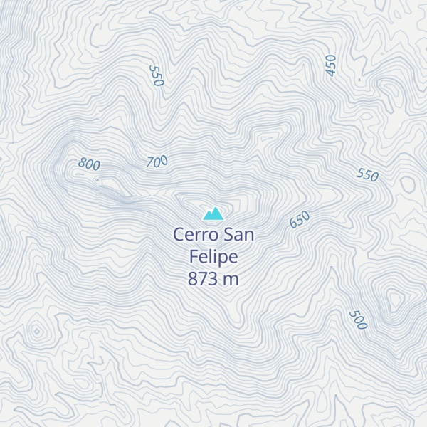 Map of Cerro San Felipe