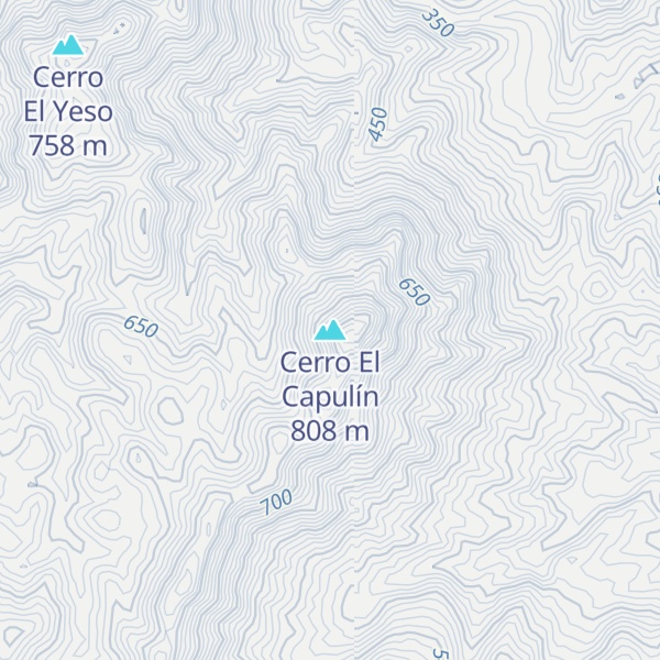 Map of Cerro El Capulín