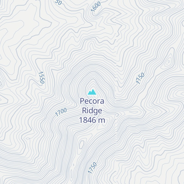 Map of Pecora Ridge