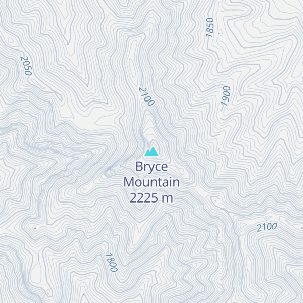 Map of Bryce Mountain