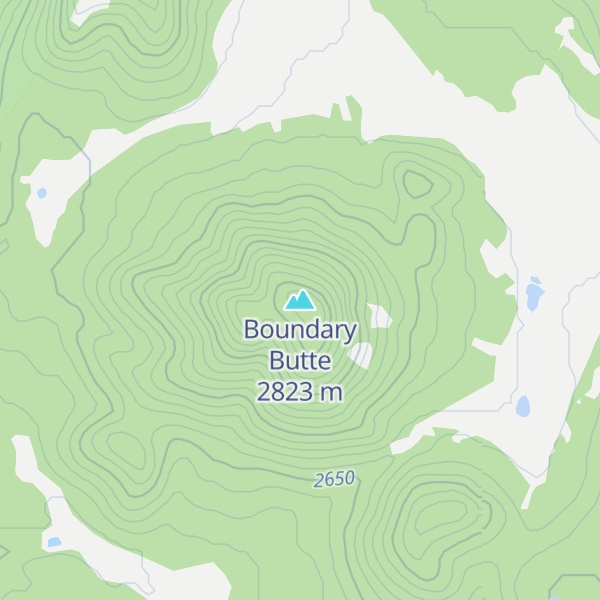 Map of Boundary Butte