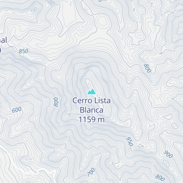 Map of Cerro Lista Blanca