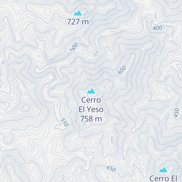 Map of Cerro El Yeso