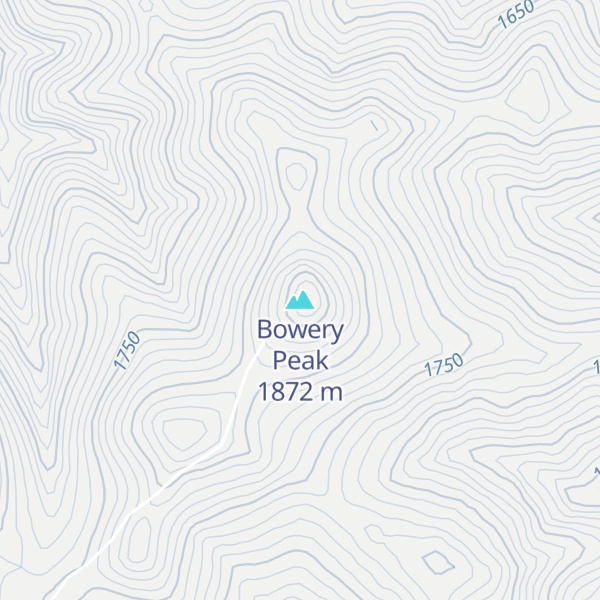 Map of Bowery Peak