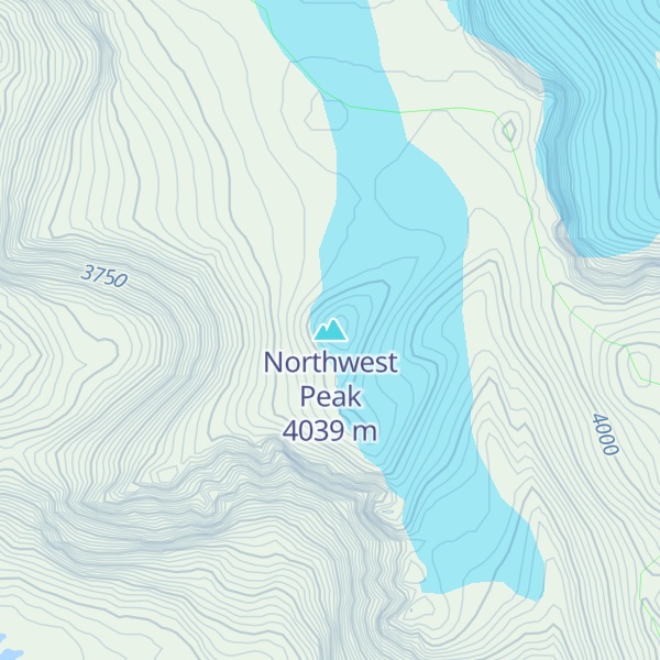 Map of Northwest Peak