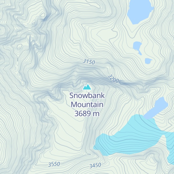 Map of Snowbank Mountain