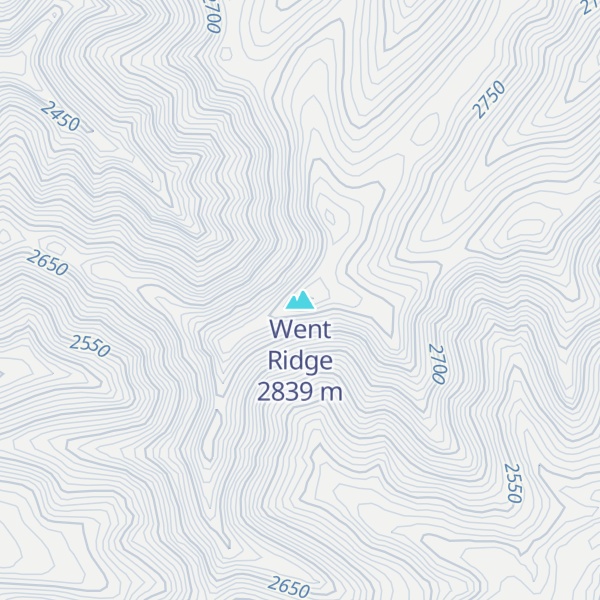 Map of Went Ridge