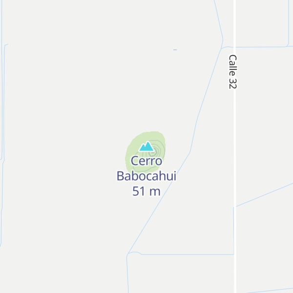 Map of Cerro Babocahui
