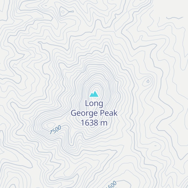 Map of Long George Peak