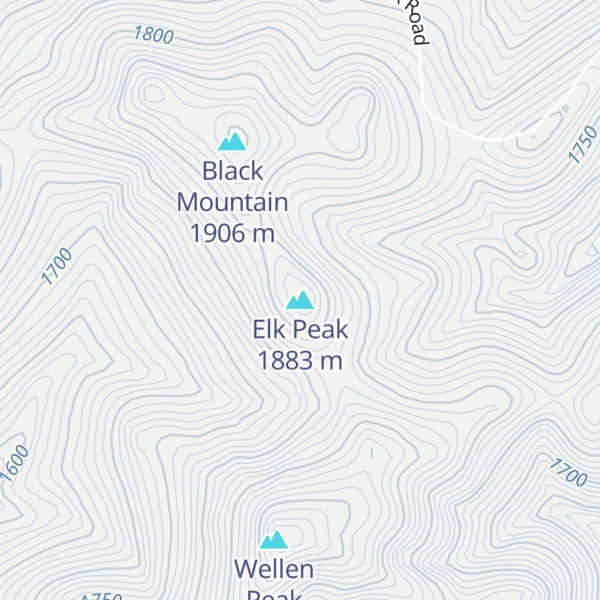Map of Elk Peak