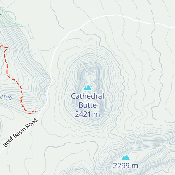 Map of Cathedral Butte
