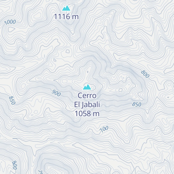 Map of Cerro El Jabali