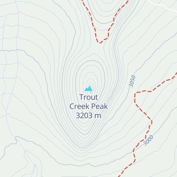 Map of Trout Creek Peak