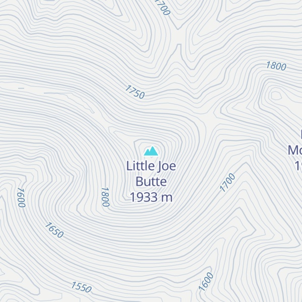 Map of Little Joe Butte
