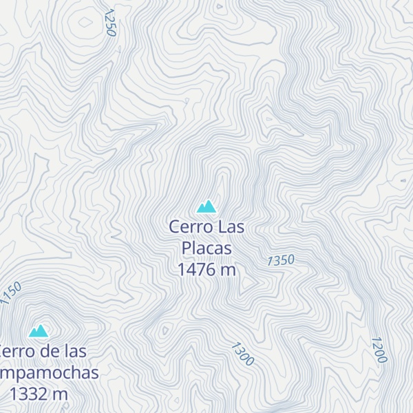 Map of Cerro Las Placas
