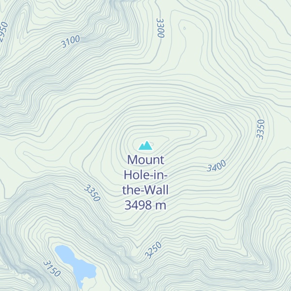 Map of Mount Hole-in-the-Wall