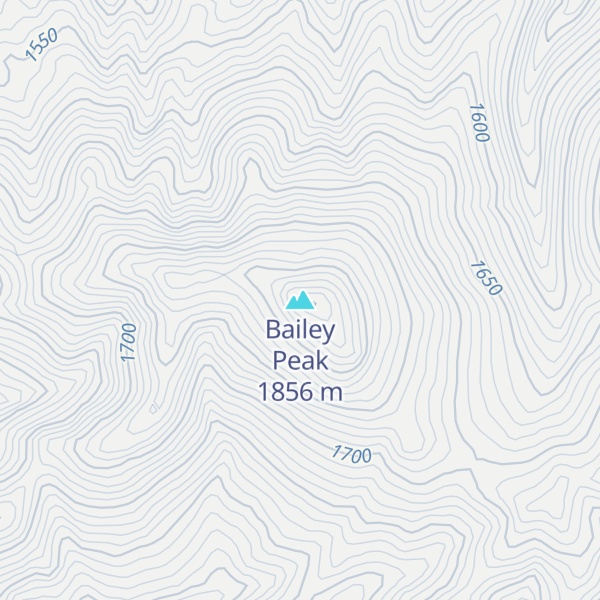 Map of Bailey Peak