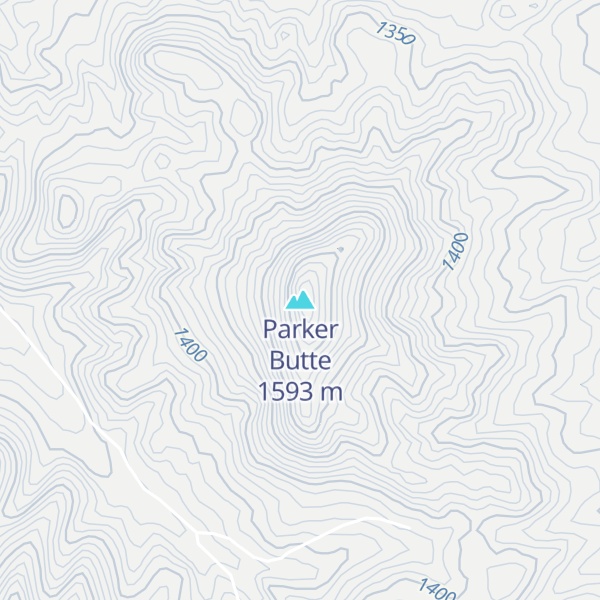 Map of Parker Butte