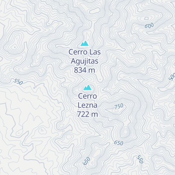 Map of Cerro Lezna