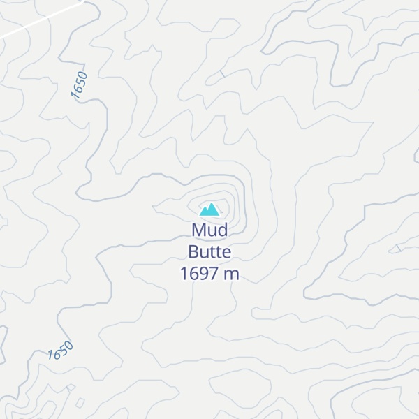 Map of Mud Butte