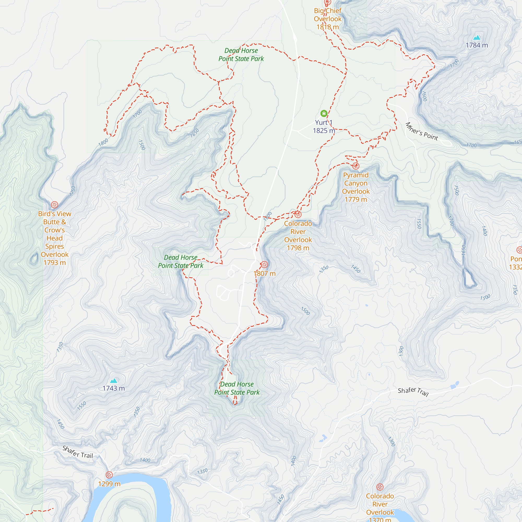 Dead Horse Point State Park Visitor Center map
