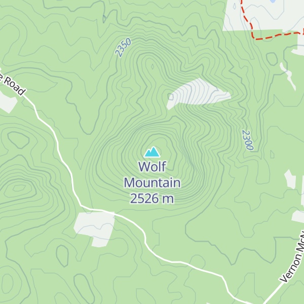 Map of Wolf Mountain