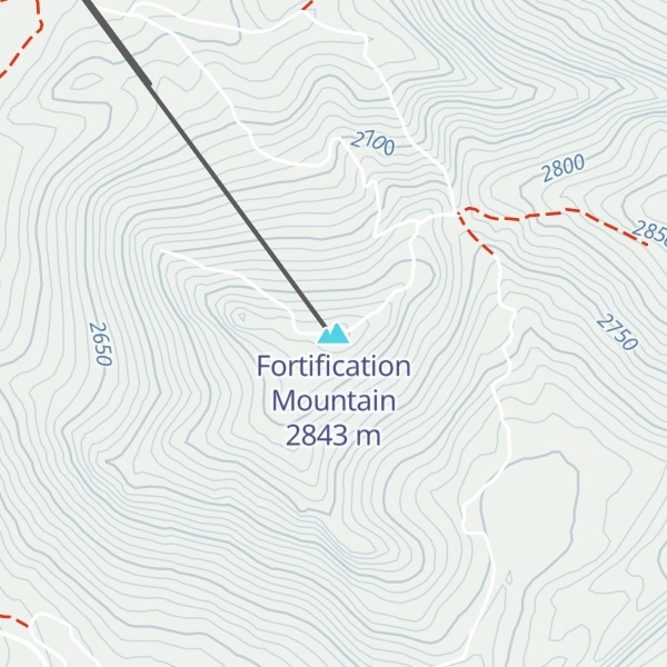 Map of Fortification Mountain