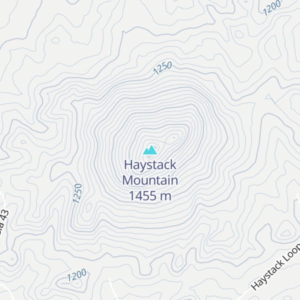 Map of Haystack Mountain