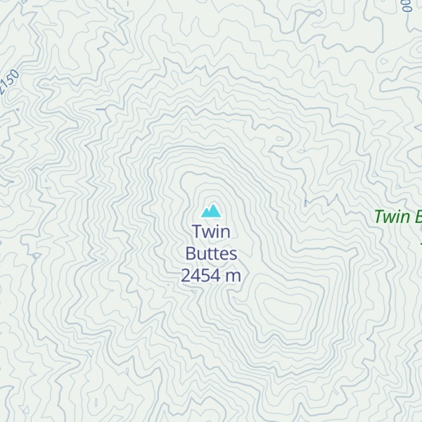 Map of Twin Buttes